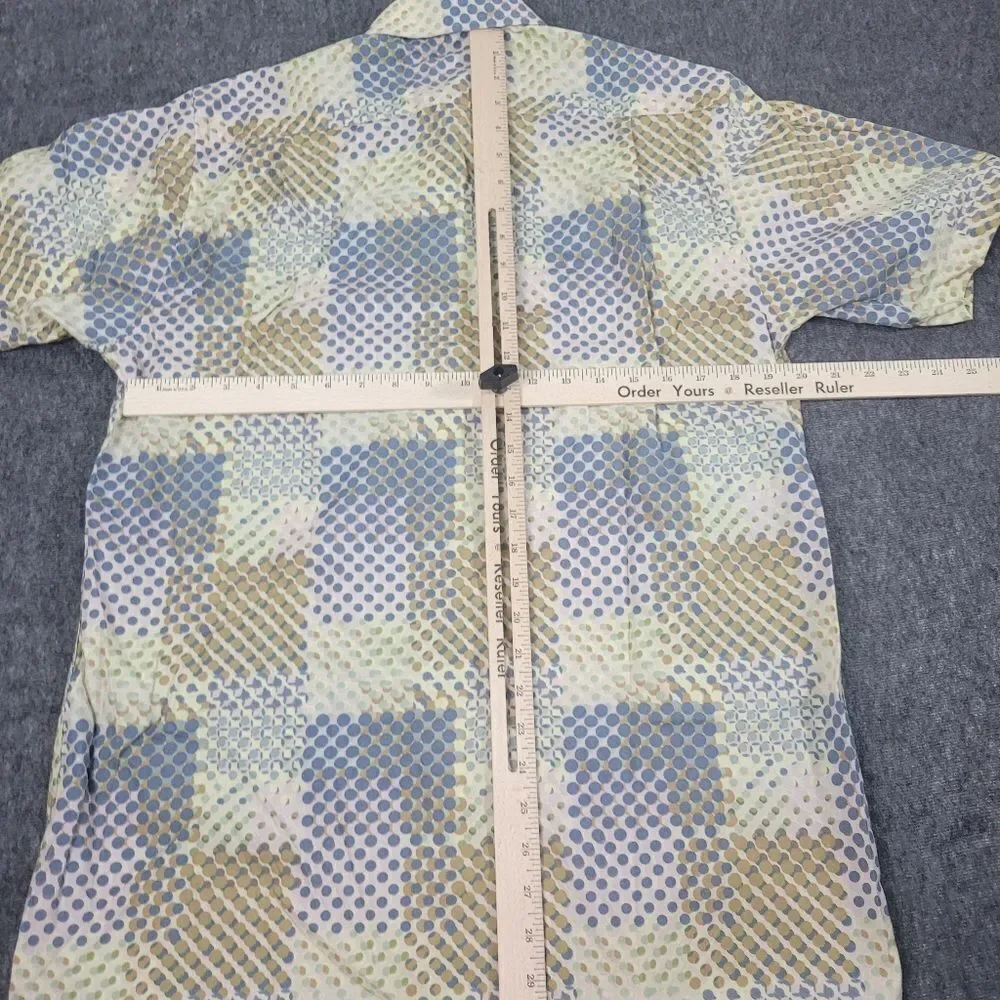 Vintage 90'S Guy Laroche Men's  Short Sleeve Shirt  Size  M Colorful Button Up